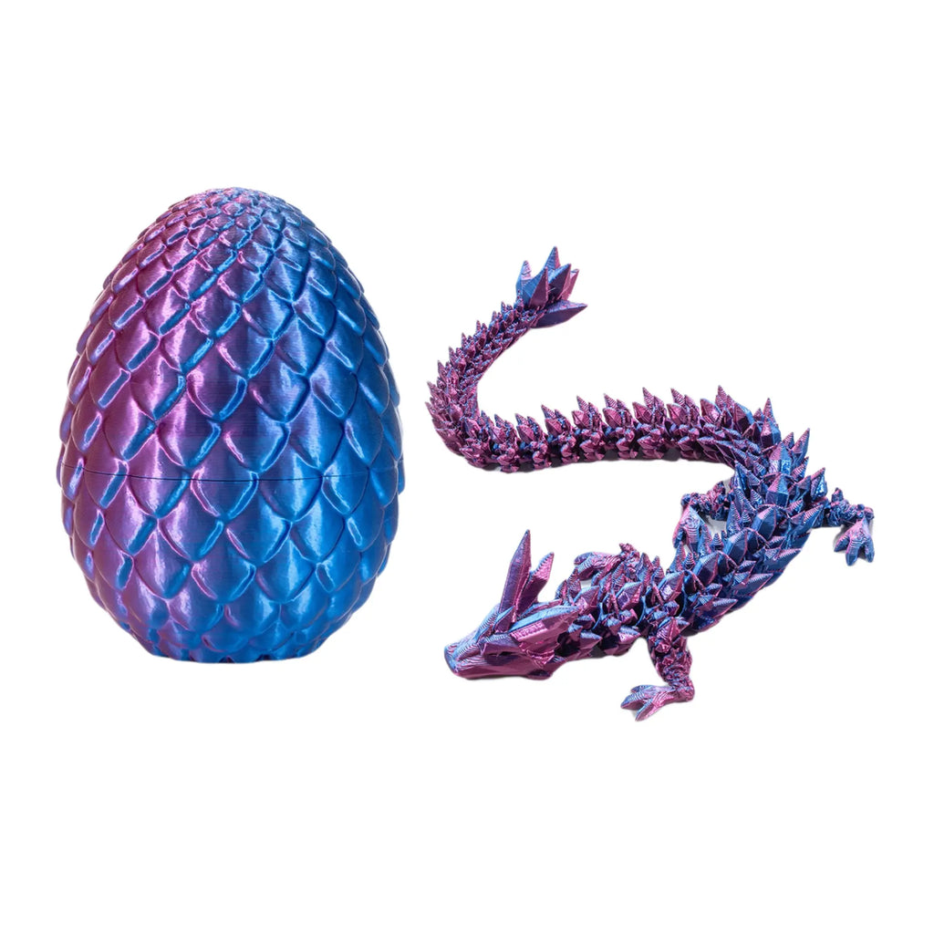 Easter Basket Stuffers,12 Inch 3D Printed Dragon Surprise Egg, Executive Dragon Fidget Desk Toys Decorative Easter Egg Fillers Easter Gifts for Boys Kids Home Decor