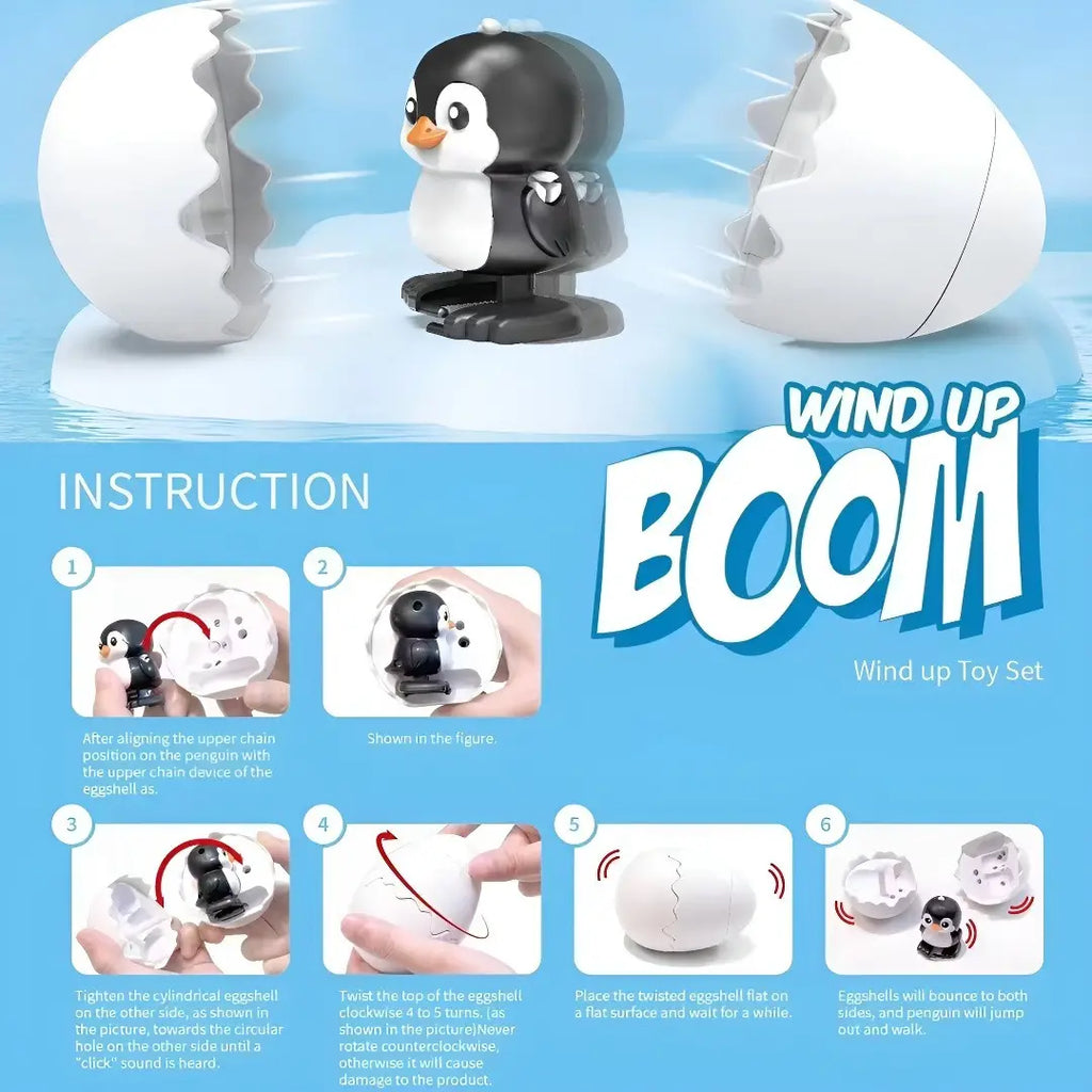 The Best Easter Eggs,Wind-Up Dinosaur Toy, with Hilarious Wind-Up Action, Hopping Duck Egg Toy, Toys Prefilled Easter Eggs for Easter Egg Hunt