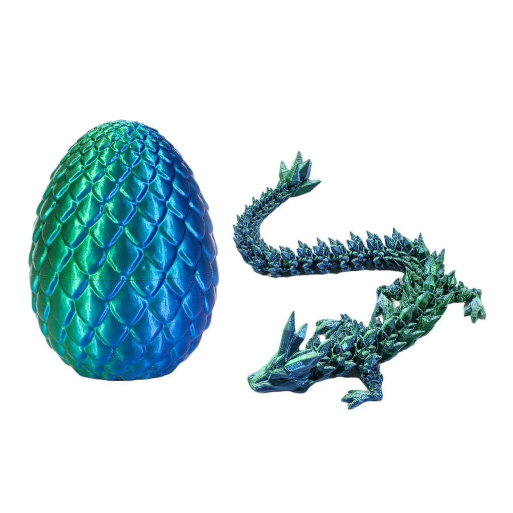 Easter Basket Stuffers,12 Inch 3D Printed Dragon Surprise Egg, Executive Dragon Fidget Desk Toys Decorative Easter Egg Fillers Easter Gifts for Boys Kids Home Decor