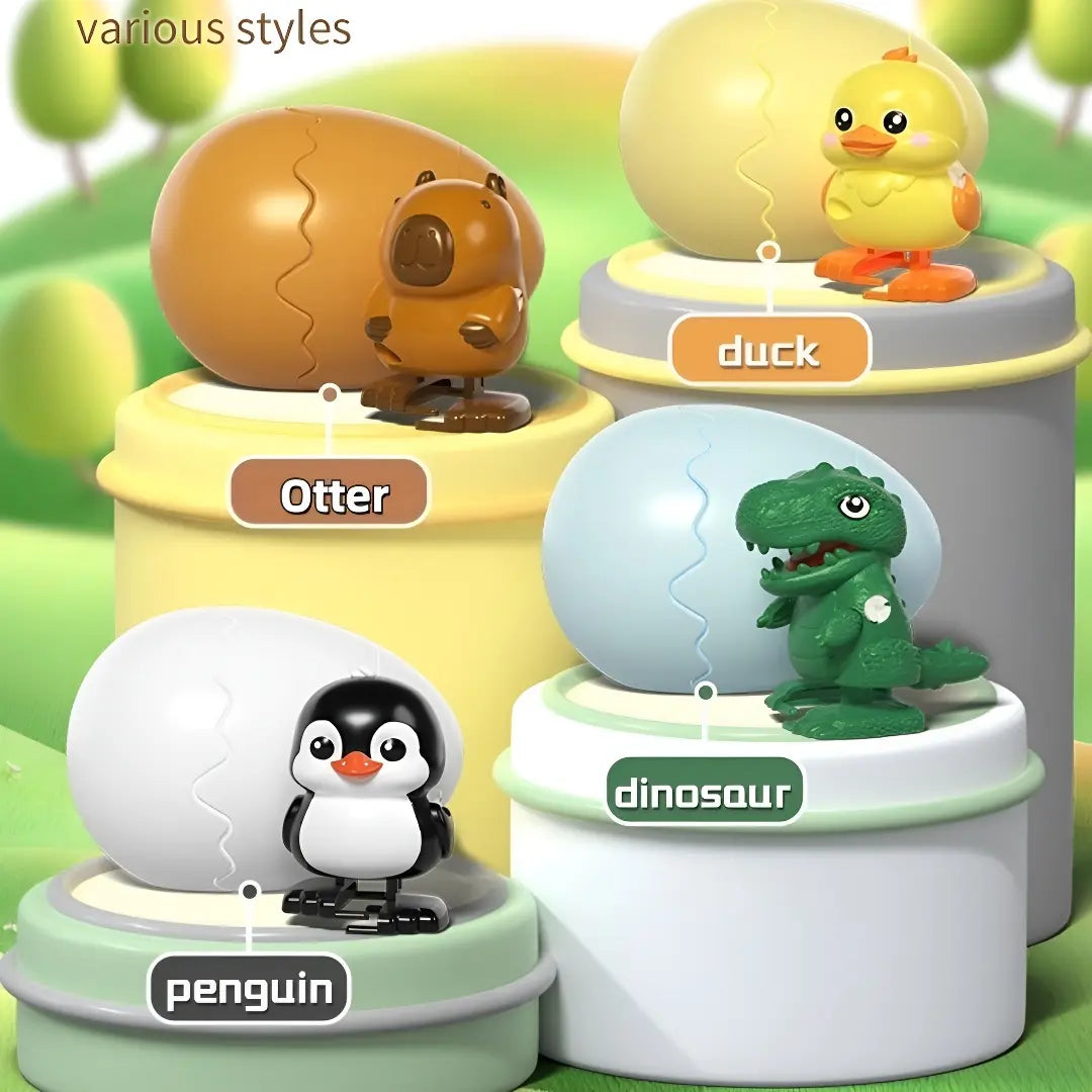 The Best Easter Eggs,Wind-Up Dinosaur Toy, with Hilarious Wind-Up Action, Hopping Duck Egg Toy, Toys Prefilled Easter Eggs for Easter Egg Hunt