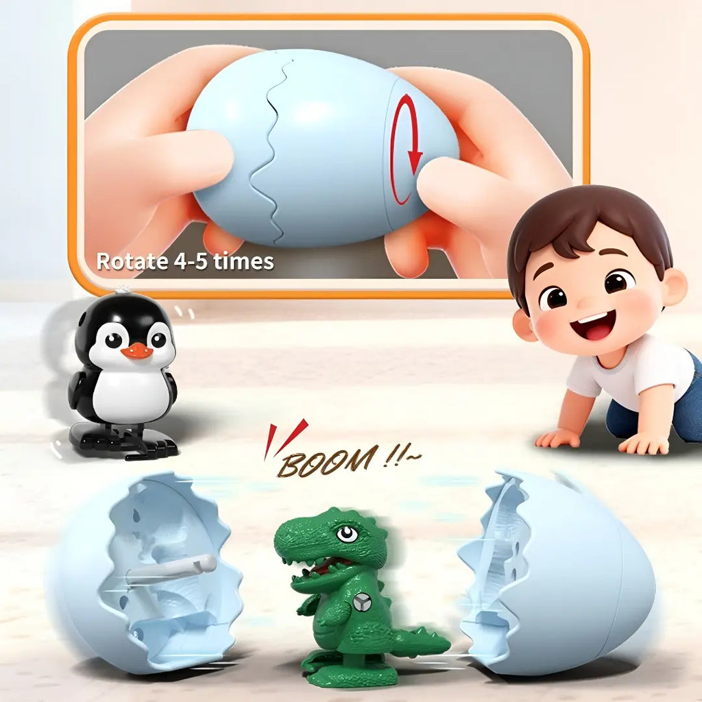 The Best Easter Eggs,Wind-Up Dinosaur Toy, with Hilarious Wind-Up Action, Hopping Duck Egg Toy, Toys Prefilled Easter Eggs for Easter Egg Hunt