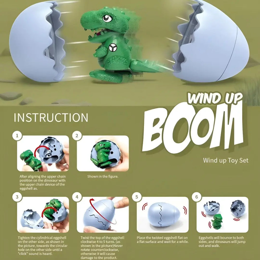 The Best Easter Eggs,Wind-Up Dinosaur Toy, with Hilarious Wind-Up Action, Hopping Duck Egg Toy, Toys Prefilled Easter Eggs for Easter Egg Hunt